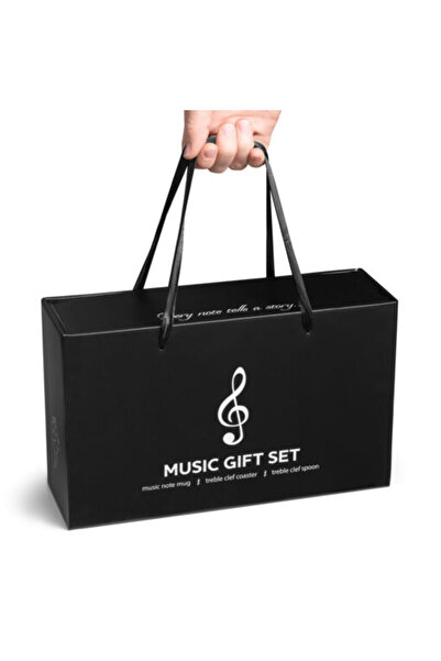 Gadget Master Set cadou muzical: cană, suport pentru pahar și linguriță – fiecare notă spune o poveste
