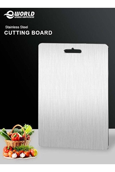 Eworld 304 Stainless Steel Cutting Board, 34 x 24 cm
