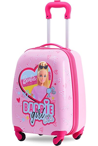 Generic Trucar Barbie 18-inch Kids Suitcase, 4 Wheels, ABS Hard Shell, Anti-Theft Zipper, Pink