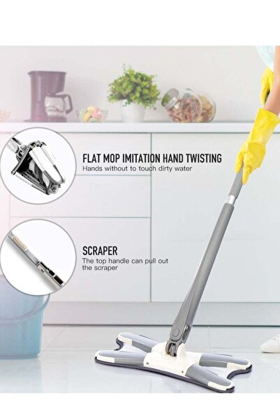 Generic ممسحة أرضيات من الألياف الدقيقة على شكل حرف X، غسيل يدوي، دوران قوي، ...