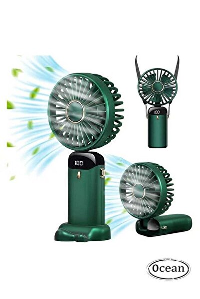 Generic Ocean Mini Handheld Fan, 5 Speeds Portable Personal Fans with LED Screen 90Â° Adjustable Cooling Fa