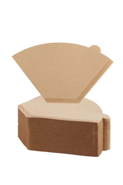 Generic فلتر ورقي للقهوة، 100 قطعة، مقاس 02 بني