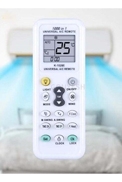 Generic JAJEEK New Universal 1000 in 1 K-1028E Wireless Air Conditioner Remote Control â€“ AC Digital LCD,