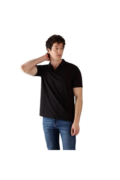 Calvin Klein Tricou LINEN COTTON CUBANCOLLAR POLO