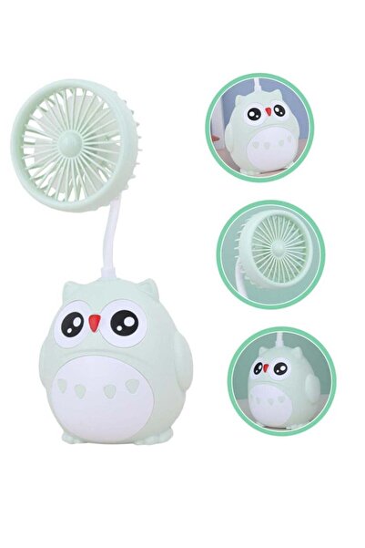 Generic Portable USB Cat Fan with Pen Holder Sports Table Fan excellent For Your Desk Bedroom Office Blue