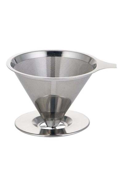 Generic Coffee Filter Pour Over Funnel Brew Drip Tool Silver 100grams