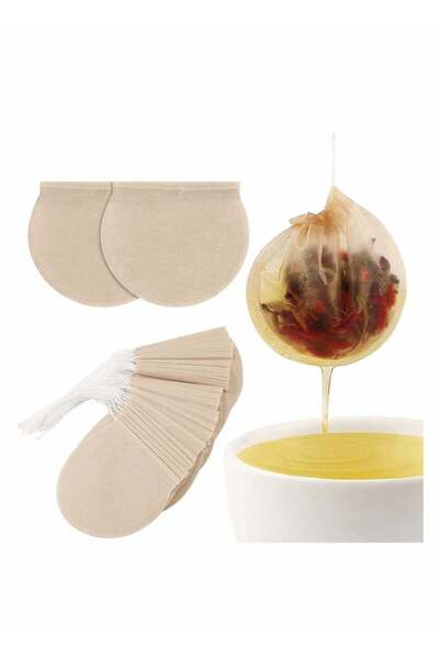 Generic KASTWAVE Tea Bags, 300PCS Disposable Empty Tea Bags Tea Infuser Drawstring Teabags Natural Material