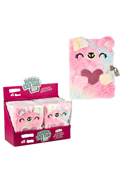 Ozzy SEVİMLİ KEDİ PELUŞ HATIRA DEFTERİ KİLİTLİ