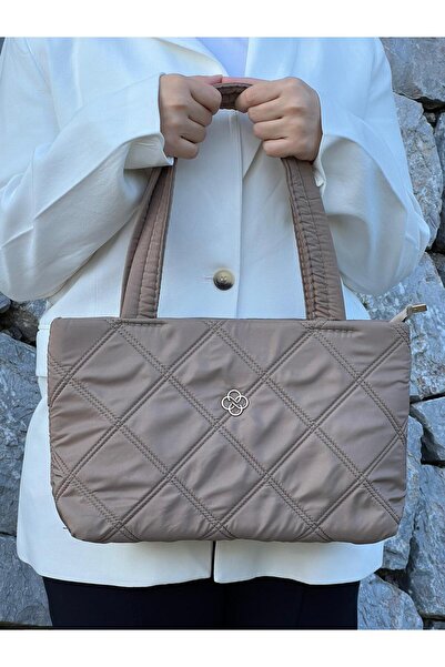 zetus Laura Model Beige Women's Hand and Shoulder Bag