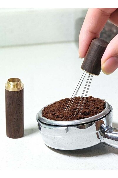 Generic Portable Mini Coffee Needle, Anti-Clumping Ground Coffee Stirring Tool, 6-Pin Coffee Stirrer with S