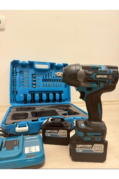 KIMMERPLUS KIMMEER PLUS 21V 6.0 Ah Çift Akülü Profesyonel Darbeli Somun Sıkma...
