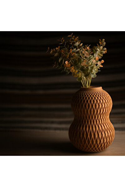 Homentum Ombra | Vază decorativă sculpturală cu textură ondulată și finisaj mat elegant