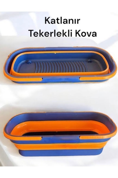 musting (1Adet) Tekerlekli çok amaçlı mop kovası katlanabilir taşınabilir 12 lt