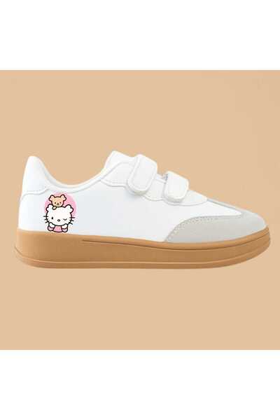 bhk desing Round Kitten Printed Female Child Sport Shoes Sneaker