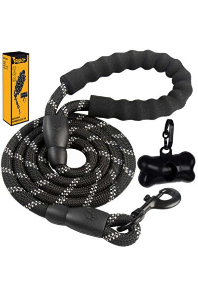 Purlov Reflective Dog Leash 3 m with Waste Bag Container Included