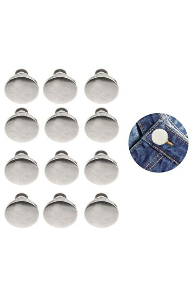 Generic Jean Buttons pins, No Sew Instant Replacement Button,Adjustable 17mm Pants Buttons Kit, Set of 12