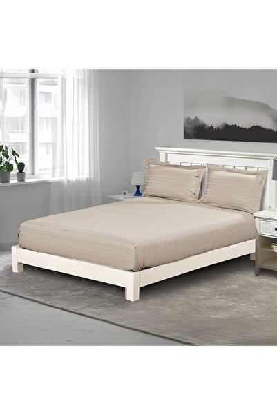 NICEY ForHome Jacquard Bedsheet Set Camel 2 Pieces 120×230 cm