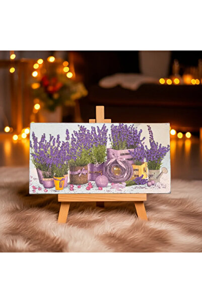 SELLGIFT Hand Painted Picture - Pot with Lavender