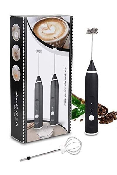 Generic خلاط حليب قابل لإعادة الشحن، خلاط قهوة، خلاط زبادي، مضرب بيض، صانع رغ...