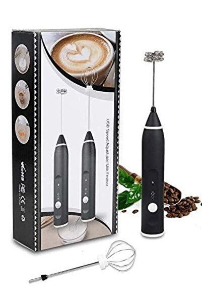 Generic خلاط حليب قابل لإعادة الشحن، خلاط قهوة، خلاط زبادي، مضرب بيض، صانع رغ...