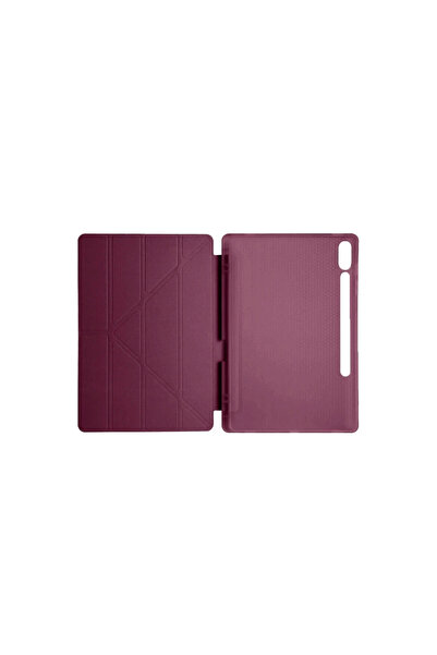 Mepura Newface Samsung Galaxy X610 Tab S9 Fe Plus 12.4 Case Mars Tablet Case with Pen Holder - Plum