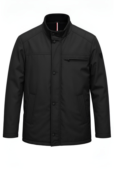 CIVILTIPOLO Men's Regular Fit Inner Pocket Zippered Water Repellent Basic Casual Jacket Style Coat