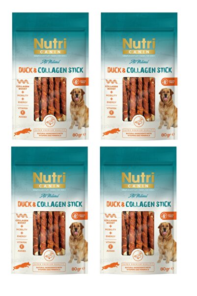 Nutri Canin Ördek Eti Sargılı Kolajen Çubuk Tahılsız Köpek Et Ödülü 80 Gr. X ...