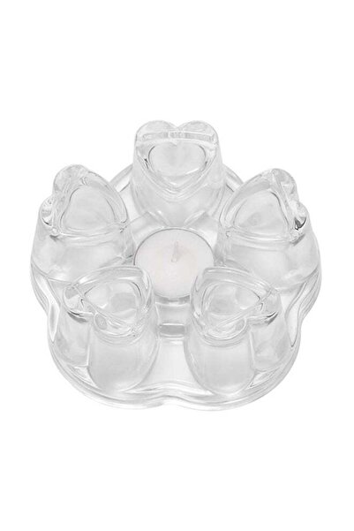 Generic 1 Piece Tea Pot Glass Heat Flame Resistant Warmer Clear