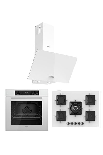 Ferre Flowart Serisi (QBL63CB SS036 D087) Ankastre Set
