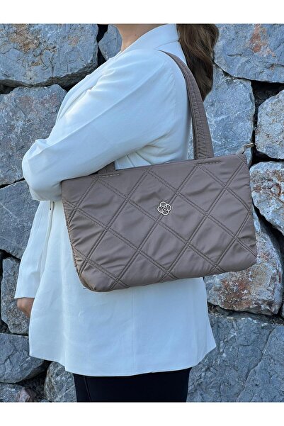 zetus Laura Model Beige Women's Hand and Shoulder Bag