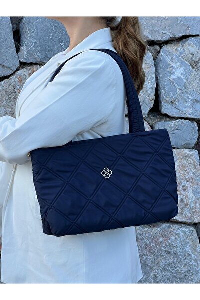 zetus Laura Model Navy Blue Women's Hand and Shoulder Bag