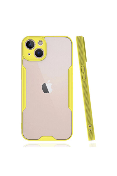 Najmaddin حافظة آيفون 14 بلس بلاتينيوم سيليكون - أصفر