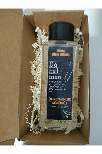 DeBu Tasarım Öğretmenler Günü Hediyesi – İsme Özel 200 ml Hediyelik Kolonya (Özel Hediye Kutulu) Öğretmen Model