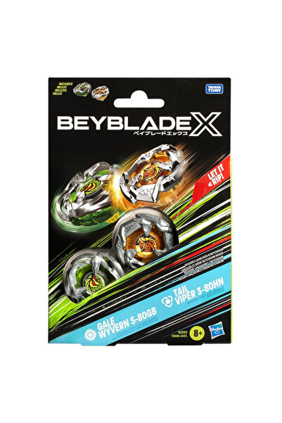 BEYBLADE X DUO PACK TAIL VIPER 3-80HN AND GALE WYVERN 5-80GB