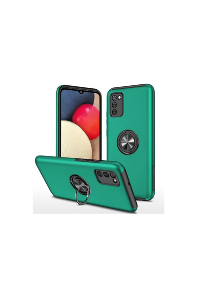 Twin Store غطاء حماية لهاتف جالاكسي A02S مع حلقة - أخضر
