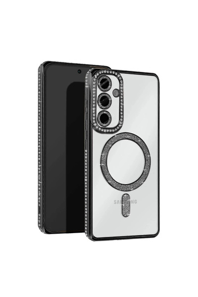 Twin Store حافظة Art Galaxy A56 Joke Simli Magneticsafe - أسود لاب