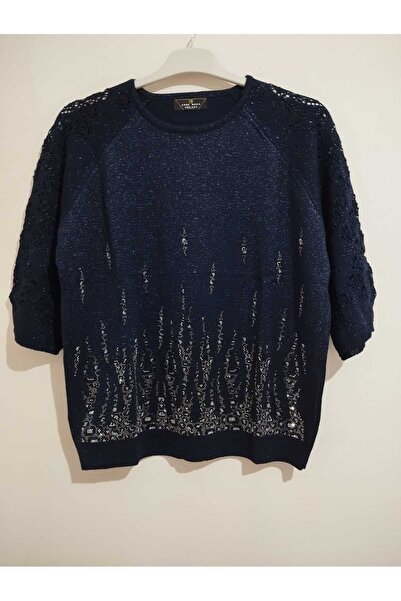 anne moda ankara Ανώτερης ποιότητας, Στάνταρ μέγεθος, Μανίκια Κάπρι, Μείγμα βαμβακιού-ακρυλικού, Κομψό, Πλεκτό πουλόβερ/μπλούζα