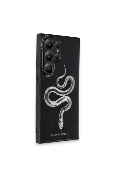 Najmaddin حافظة سامسونج جالاكسي S24 الترا غطاء مرآة منقوش - مرآة - 13