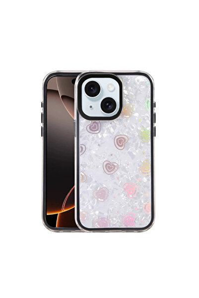 Twin Store غطاء آيفون 14 لومي منقوش - أسود