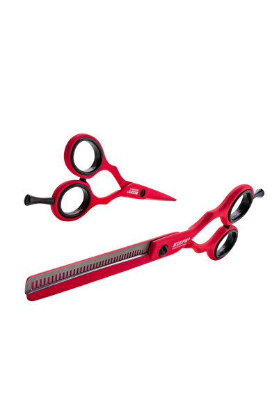 Kiepe Foarfece roz de 5,5 inci - Set de 2 foarfece de tăiat și subțiat (oțel ...