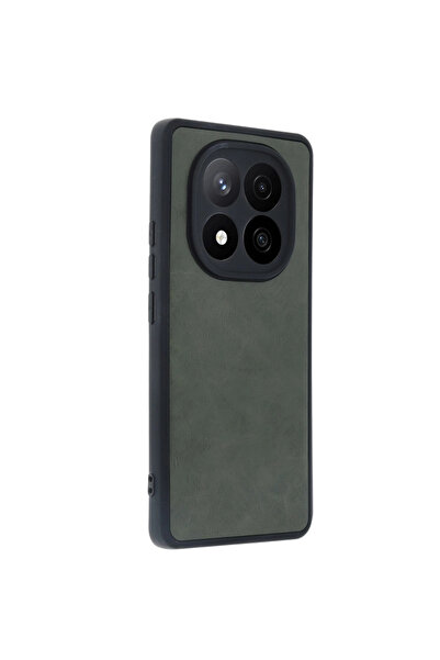 NexGen Xiaomi Redmi Note 14 Pro 5g Case Aras Leather Cover - Dark Green