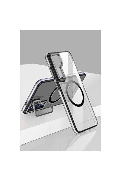 Twin Store غطاء جالاكسي إس 24 كريستال ماج سيف - أسود