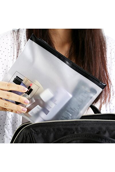 PROCASE TSA Approved Quart-Size Clear Travel Toiletry Bag Makeup Pouch (2-Pack)