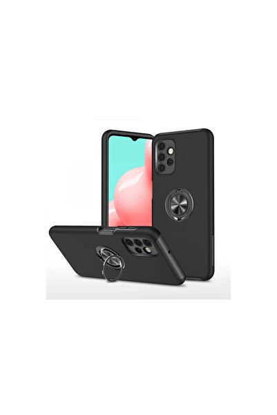 Twin Store غطاء حماية لهاتف جالاكسي A72 مع حلقة - أسود