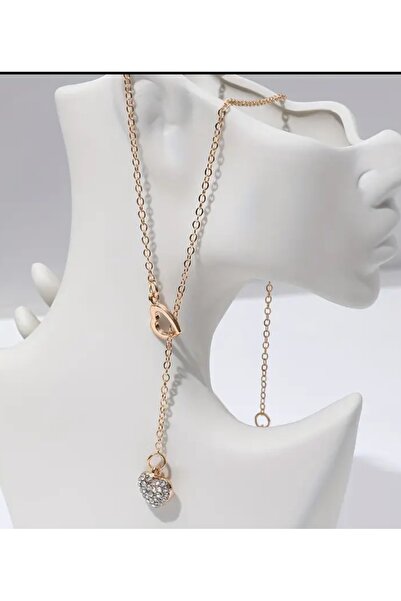BYFASHION Heart Steel Y Necklace