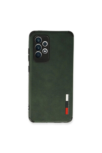 Twin Store حافظة جلدية لهاتف جالاكسي A72 - أخضر