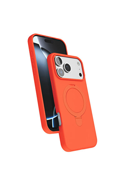 Twin Store غطاء حامل ماجسيف الملكي لهاتف آيفون 17 - برتقالي