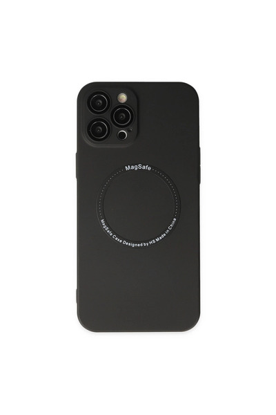 Najmaddin حافظة آيفون 12 برو جاك مغناطيسية من السيليكون - أسود