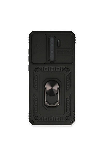 Twin Store حافظة ريدمي نوت 8 من السيليكون مع حلقة عدسة بارس - أسود