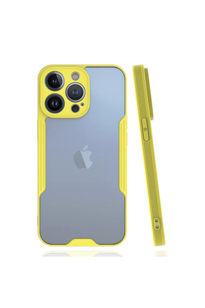 Twin Store غطاء سيليكون بلاتيني لهاتف آيفون 14 - أصفر